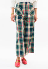 Plaid Patch Pocket Pants in Hunter by Ivy Jane, view 3