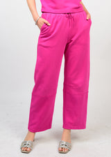 Barrel Knit Pant in Fuchsia