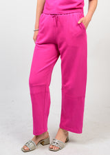Barrel Knit Pant in Fuchsia