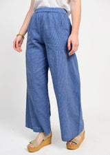 Wide Leg Stripe Pant in Blue view 2