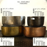 India Handicrafts Inc - Hammered Gold Beverage Tub – Set