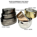 India Handicrafts Inc - Hammered Gold Beverage Tub – Set