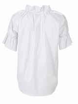 Crosby Silky Poplin Shirt in White view 4