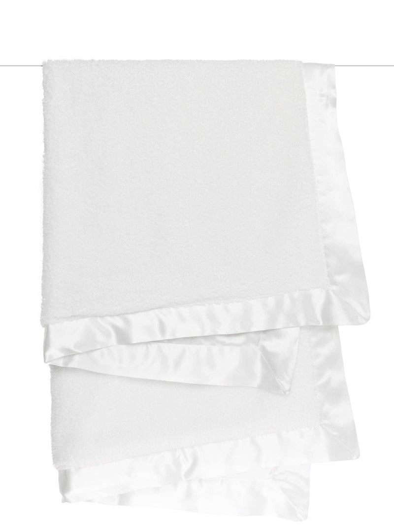 Little Giraffe - Chenille Satin™ Baby Blanket: White
