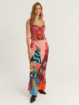 ME369 Blakely Red Aura Slip Skirt — view 1
