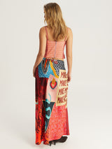 ME369 Blakely Red Aura Slip Skirt — view 2