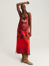 ME369 Olivia Red Aura Camisole Dress — view 1