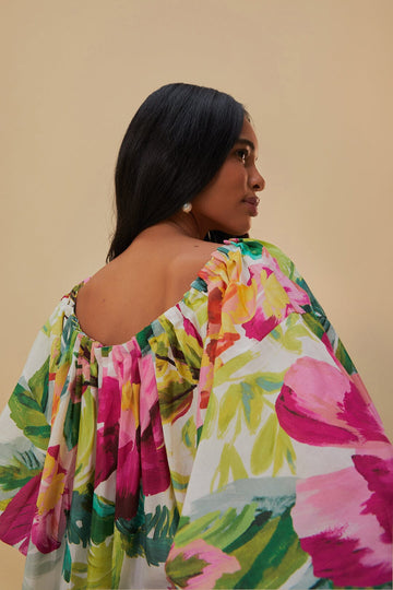 Off-White Painted Flowers Maxi Dress Off-White Painted Flowers Maxi Dress