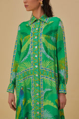 Farm Rio - Green Macaw Scarf Lenzing Ecovero Viscose