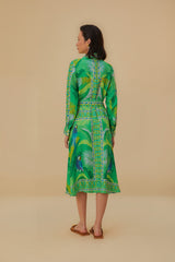 Farm Rio - Green Macaw Scarf Lenzing Ecovero Viscose