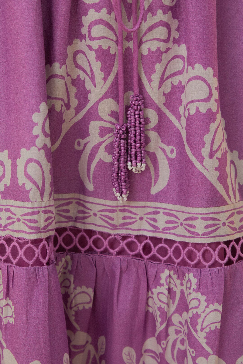 Farm Rio - Lilac Sweet Garden Maxi Dress - Medium