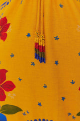 Farm Rio - Yellow Floral Yard Lenzing Ecovero Euroflax Maxi