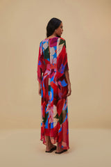 Farm Rio - Watercolor Floral Blue Maxi Dress