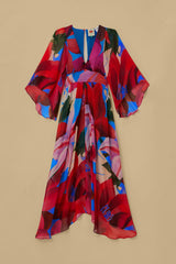Farm Rio - Watercolor Floral Blue Maxi Dress