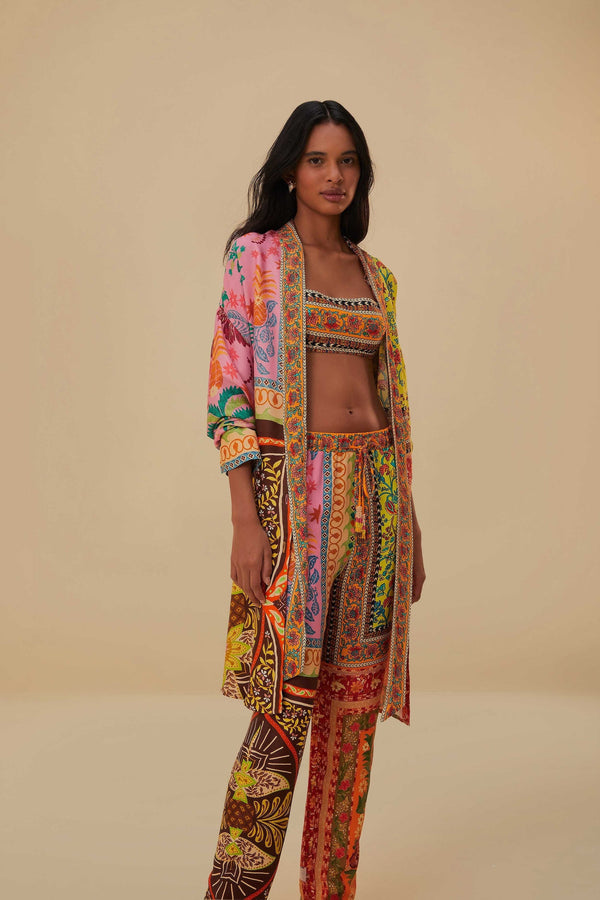 Farm Rio - Multicolor Mixed Scarves Lenzing Ecovero Viscose