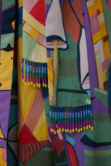Farm Rio - Tropical Scenario Multicolor Long Kimono