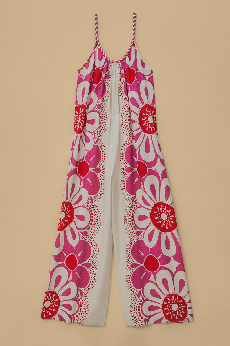 Farm Rio - Off-white Maia Lenzing Ecovero Euroflax Jumpsuit
