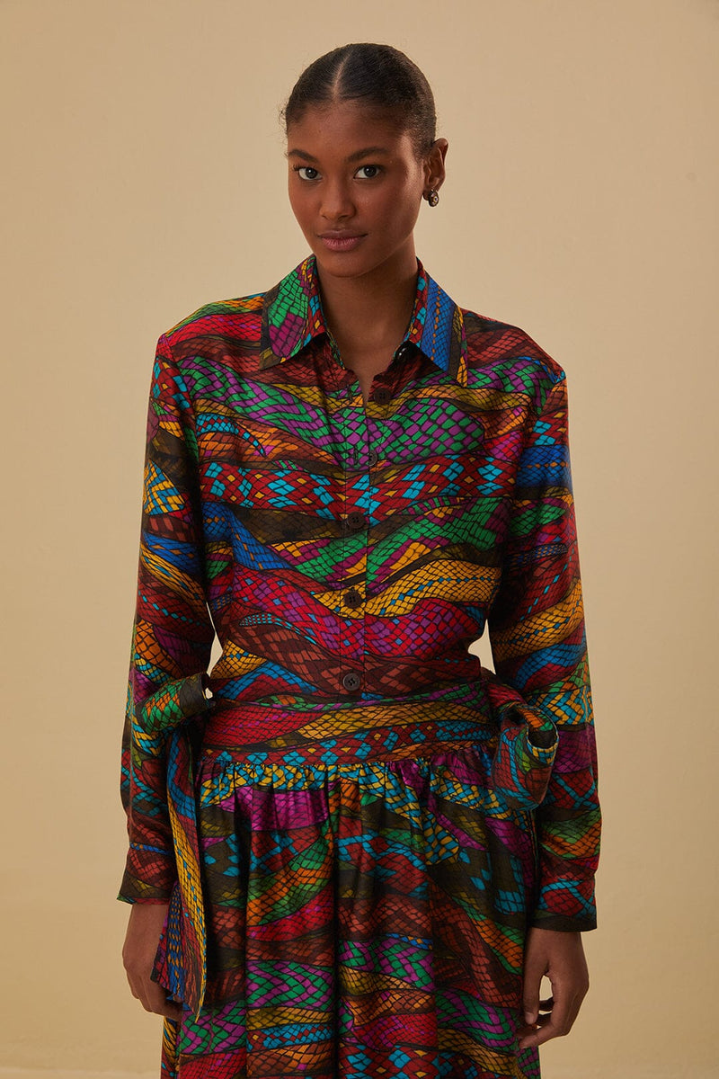 Farm Rio - Multicolor Mirage Shirt Long Sleeves