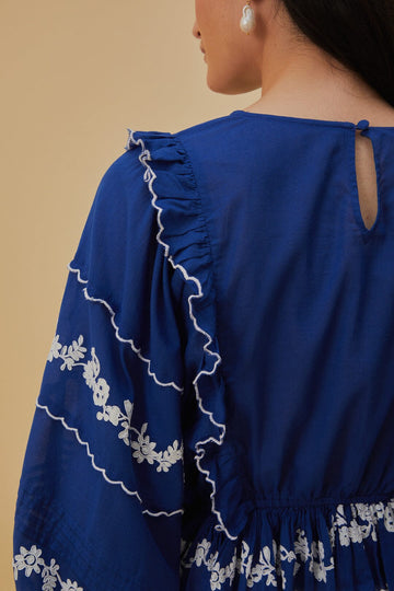 Farm Rio - Navy Blue Embroidered Long Sleeve Blouse Julien's a Lifestyle Store Farm Rio - Navy Blue Embroidered Long Sleeve Blouse Julien's a Lifestyle Store