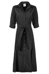 Laine Tie Front Long Dress in Opal Iridescent view 3
