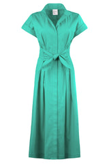 Long Rocky Shirt Dress in Kelly Green