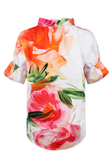 Crosby Top in Peony Floral view 2