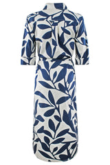 Alex Long Shirt Dress in Branching Out Print view 3