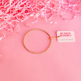 3MM Gold Beaded Bracelet by Beaded Blondes