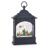 Flying Santa Lighted Water Lantern 11 in
