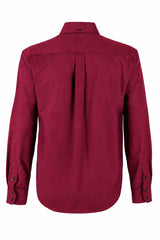 Preppy Silky Poplin Shirt in Burgundy view 3