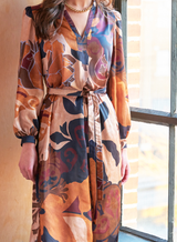 Franchesca Midi Dress in Etruscan Scroll by Finley Shirts - detail crop