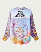 ME369 Isabel Runic Whisper Printed Shirt