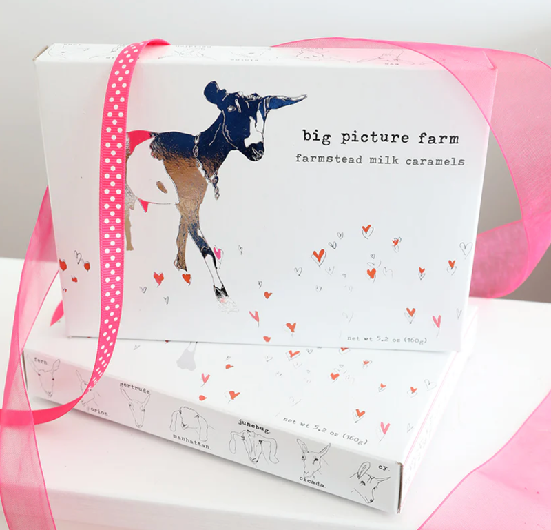 Big Picture Farm - Silver Heart Goat Milk Caramel Gift Box: