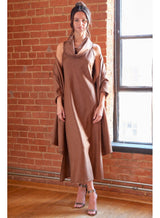 Sueded Satin Shawl in Tan by Finley Shirts