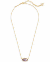 Elisa Gold Pendant Necklace in Amethyst view 2
