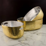 India Handicrafts Inc - Hammered Gold Beverage Tub – Set