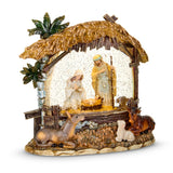 Nativity Lighted Water Lantern 8.5 in