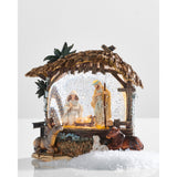 Nativity Lighted Water Lantern 8.5 in view 2