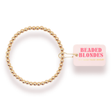 4MM Gold Beaded Bracelet by Beaded Blondes