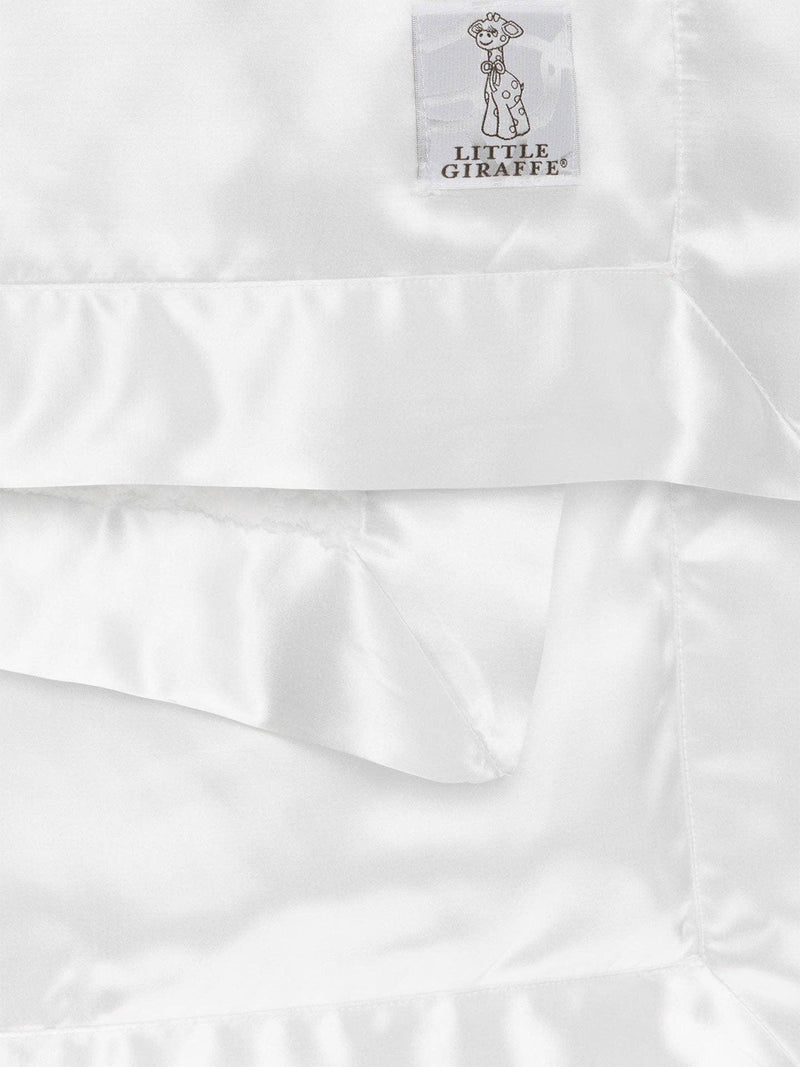 Little Giraffe - Chenille Satin™ Baby Blanket: White