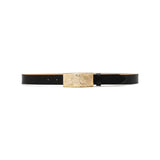 Josephine Belt in Black Leather, front view
