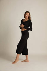 Faceplant Dreams - Wide-leg Capri Pant: Sage / Large