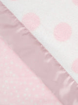 Little Giraffe - Powder Plush™ Deluxe Dot Blanket: Pink