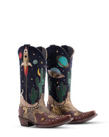 Galactic Buckaroo Boot in Copper and Blue by Old Gringo