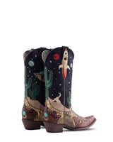 Galactic Buckaroo Boot in Copper and Blue by Old Gringo