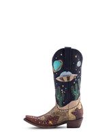 Galactic Buckaroo Boot in Copper and Blue by Old Gringo
