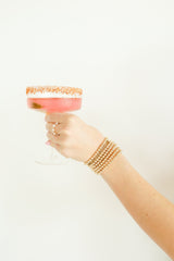 5MM Gold Beaded Bracelet by Beaded Blondes