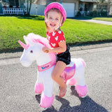 Ponycycle - Ride-on Pink Unicorn | Plush Animal Riding Toy: