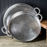 India Handicrafts Inc - 19’’ Scalloped Hammered Tray