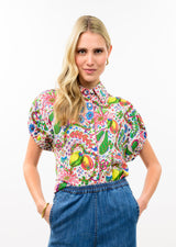 Veggie Print Top in Multi view 2